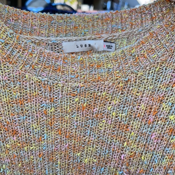 Chunky Knit Pastel Neon Sweater - Picture 7 of 8